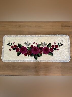 Beautiful hand made Quilted large pillow cover (or could be used as a runner)